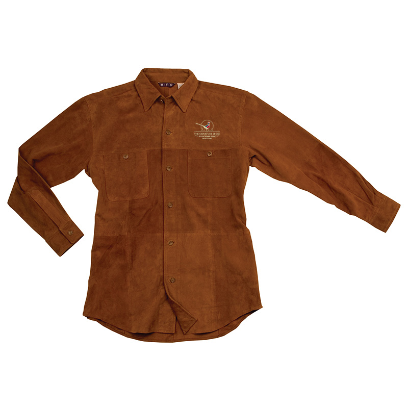 The Crockett Italian Goat Suede Leather Shirt - P00120